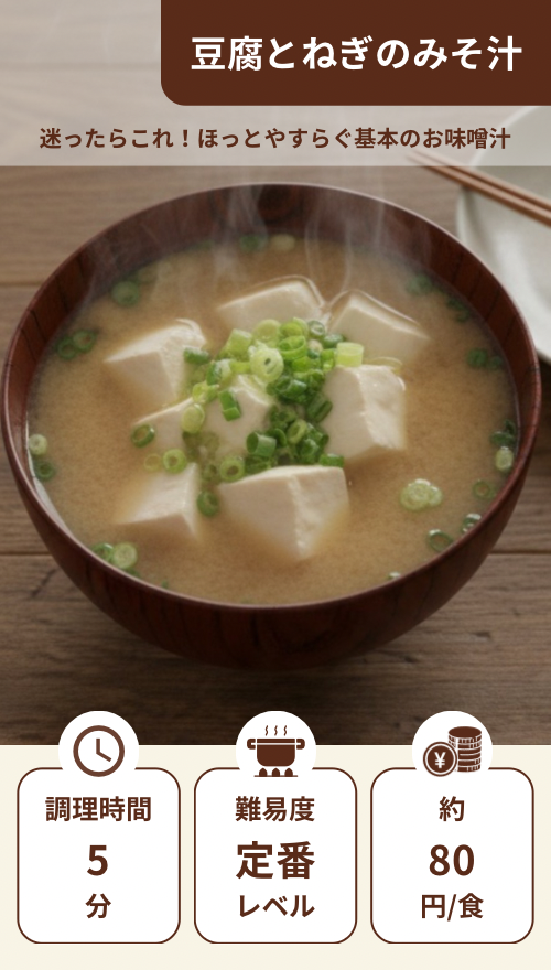 豆腐とねぎのみそ汁