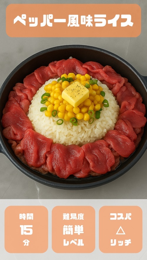 ビーフのペッパー風味ライス
