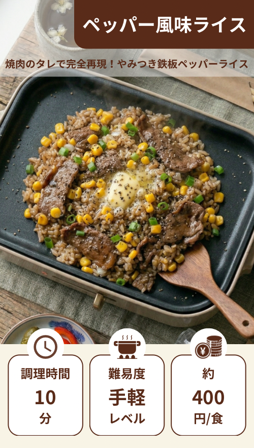ビーフのペッパー風味ライス