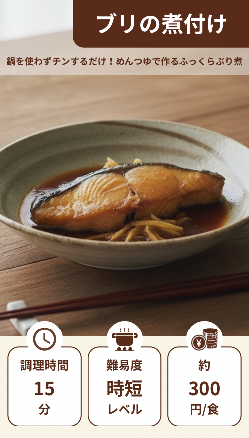 ぶりの煮つけ